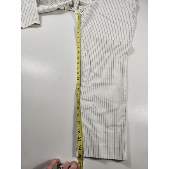 Ann Taylor Loft MARISA SKINNY size 14 stretch ankle stripes career casual ^ - Picture 5 of 6